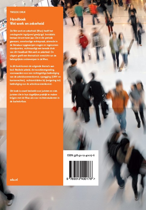 Achterkant van Handboek Wet werk en zekerheid