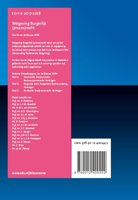 Achterkant van 2017-2018 deel B van de Blauwe VNW