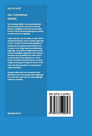 Achterkant van Sdu Commentaar Erfrecht