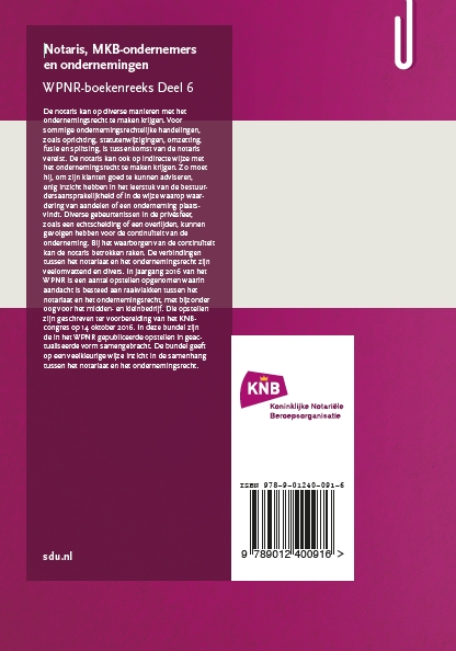 Achterkant van Notaris, MKB-ondernemers en ondernemingen