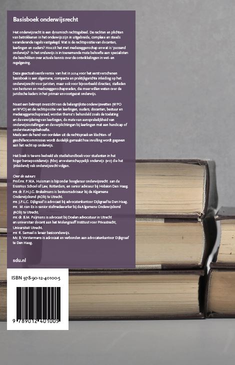 Achterkant van Basisboek onderwijsrecht