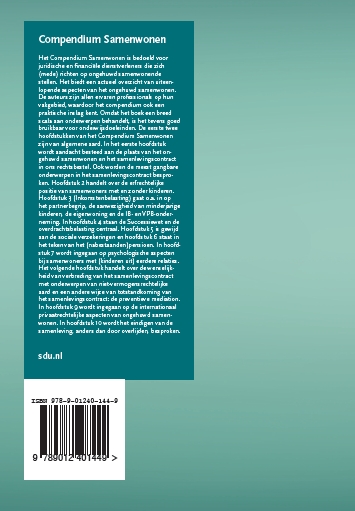 Achterkant van Compendium Samenwonen 2018