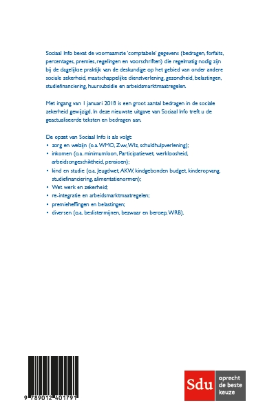 Achterkant van Sociaal Info januari 2018
