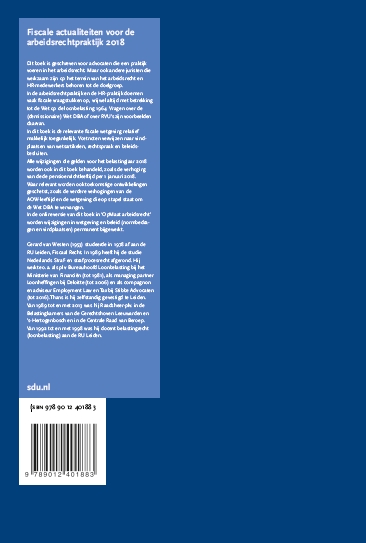 Achterkant van Fiscale actualiteiten voor de arbeidsrechtpraktijk 2018