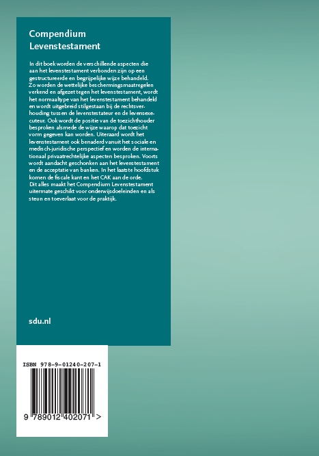Achterkant van Compendium Levenstestament