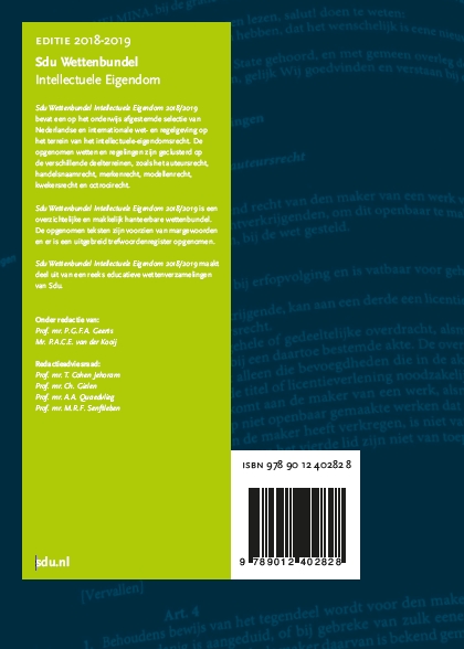 Achterkant van Studiejaar 2018-2019