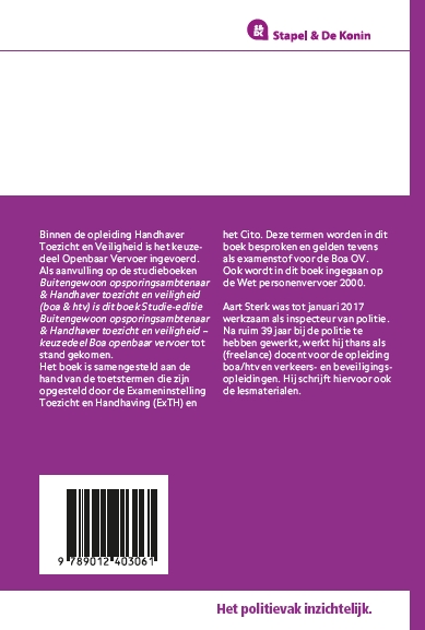 Achterkant van Studie-editie BOA & HTV Keuzedeel Boa openbaar vervoer