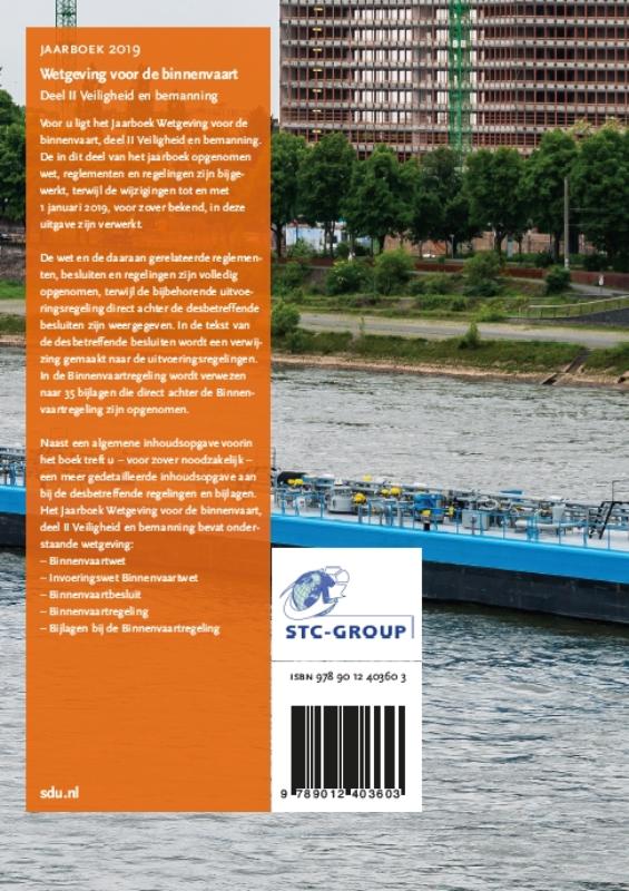 Achterkant van Wetgeving voor de binnenvaart Deel II. Veiligheid en bemanning. Jaarboek 2019