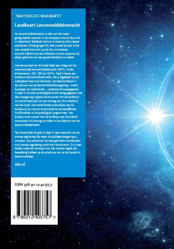 Achterkant van Landkaart Levensmiddelenrecht. Editie 2019