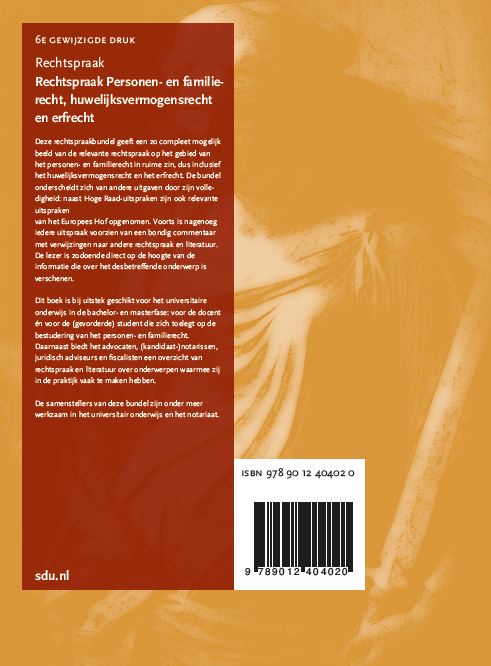 Achterkant van Rechtspraak Personen- en Familierecht