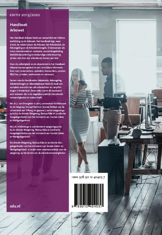Achterkant van Handboek Arbowet 2019