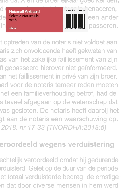 Achterkant van Notamail Verklaard. Editie 2019