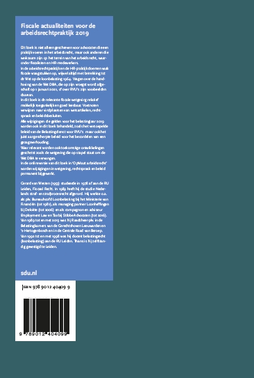 Achterkant van Fiscale actualiteiten voor de arbeidsrechtpraktijk 2019