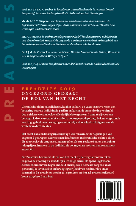 Achterkant van Ongezond gedrag: de rol van het recht