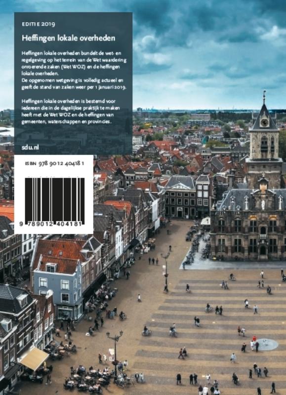Achterkant van Heffingen lokale overheden. Editie 2019