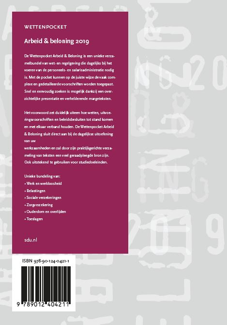 Achterkant van Arbeid & Beloning 2019