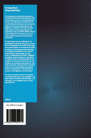 Achterkant van Compendium Financieel Recht