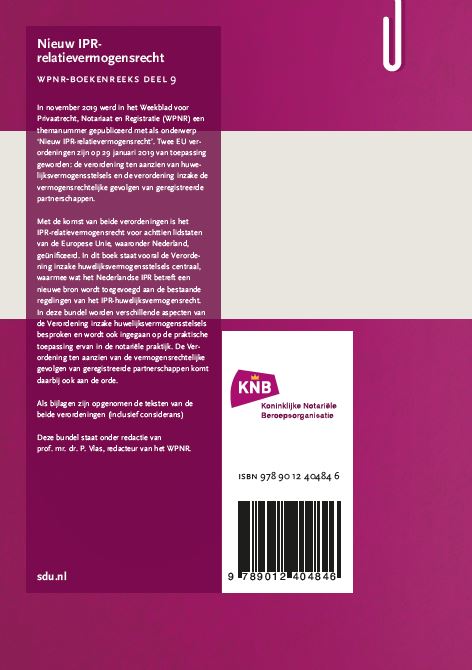Achterkant van Nieuw IPR-relatievermogensrecht