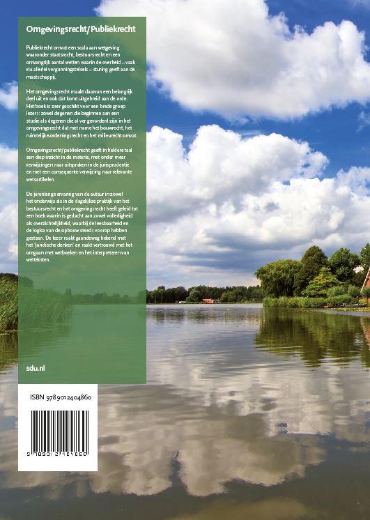 Achterkant van Omgevingsrecht / Publiekrecht. Editie 2019-2020