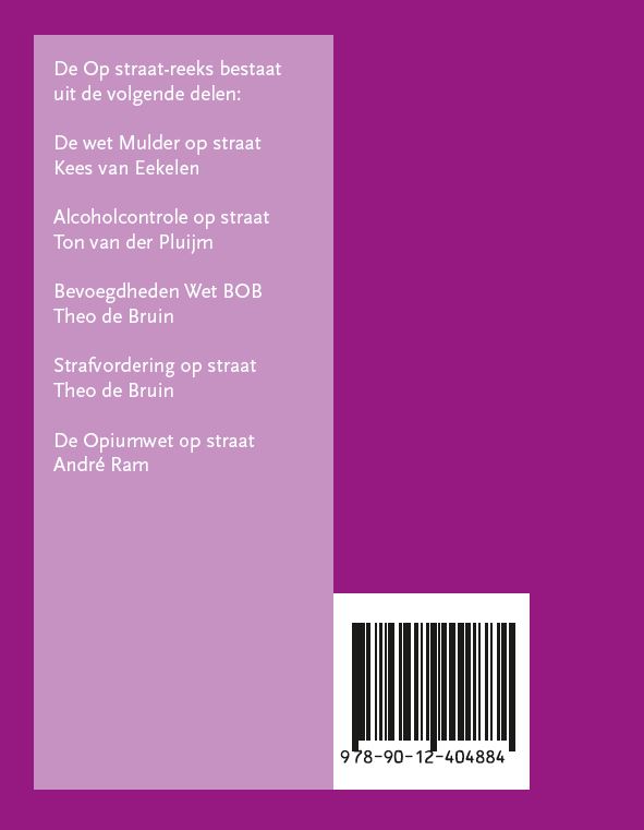 Achterkant van Strafvordering op straat
