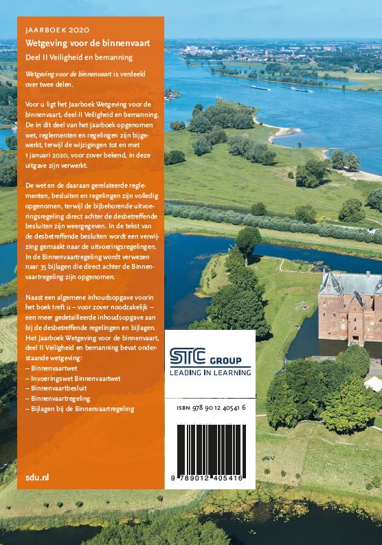 Achterkant van Wetgeving voor de binnenvaart Deel II. Veiligheid en bemanning, Jaarboek 2020