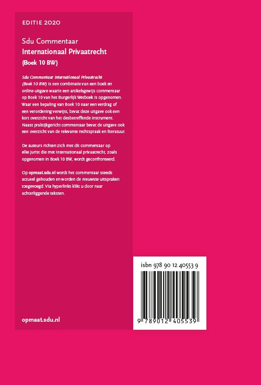 Achterkant van Boek 10 BW 2020