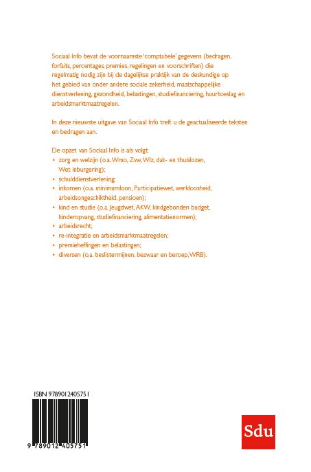 Achterkant van Sociaal Info januari 2020