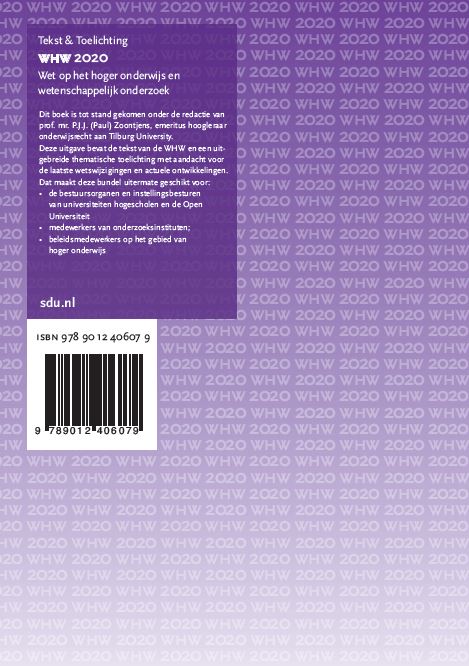 Achterkant van WHW 2020 Tekst & Toelichting