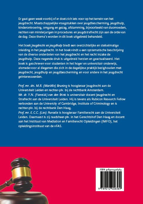 Achterkant van Jeugdrecht en jeugdhulp. Editie 2020