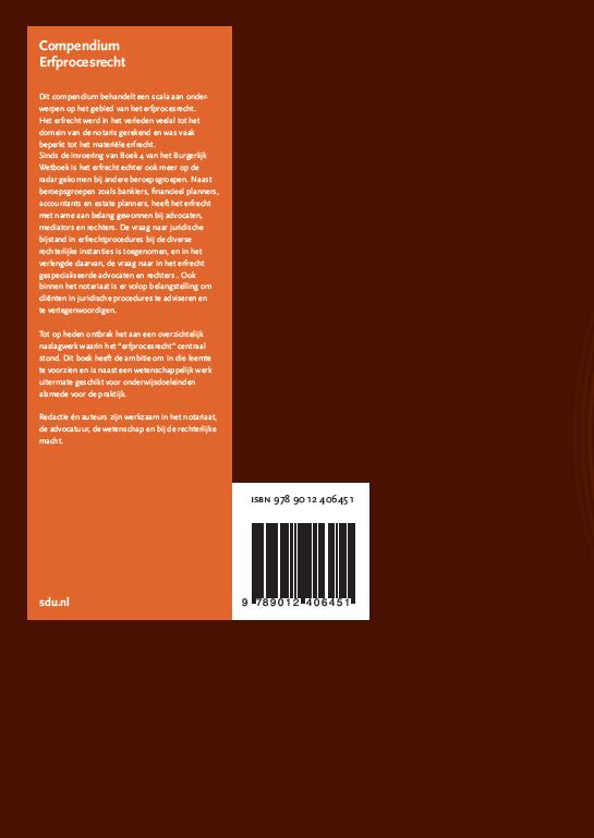 Achterkant van Compendium erfprocesrecht