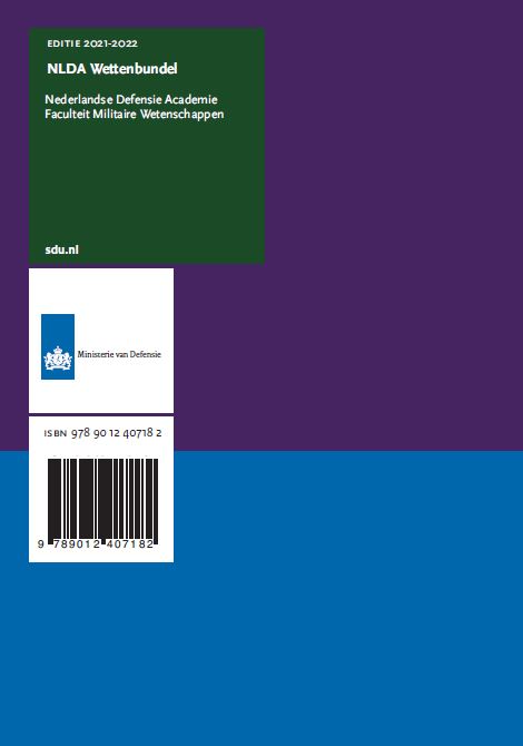 Achterkant van NLDA Wettenbundel. Editie 2021-2022
