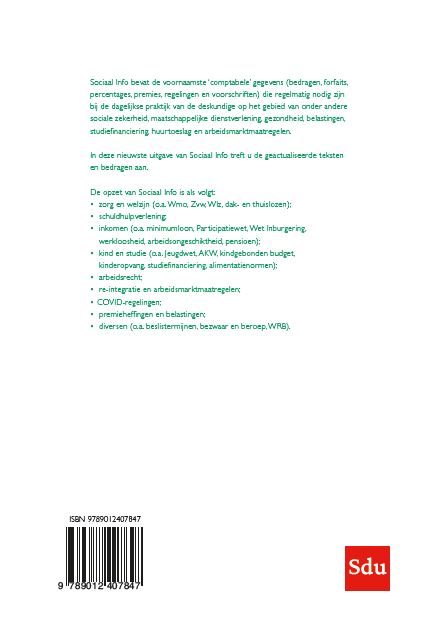 Achterkant van Sociaal Info januari 2022