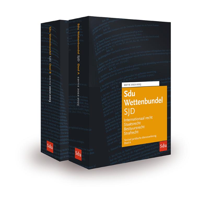 Achterkant van Sdu Wettenbundel Sociaal Juridische Dienstverlening 2022-2023 (set 2 delen)