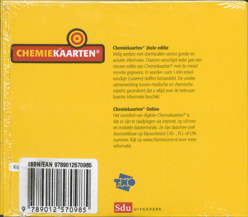 Achterkant van Chemiekaarten 26e editie, 2011