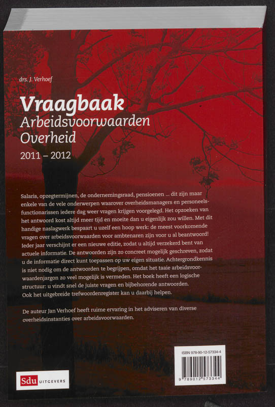 Achterkant van Vraagbaak Arbeidsvoorwaarden Overheid 2011-2012