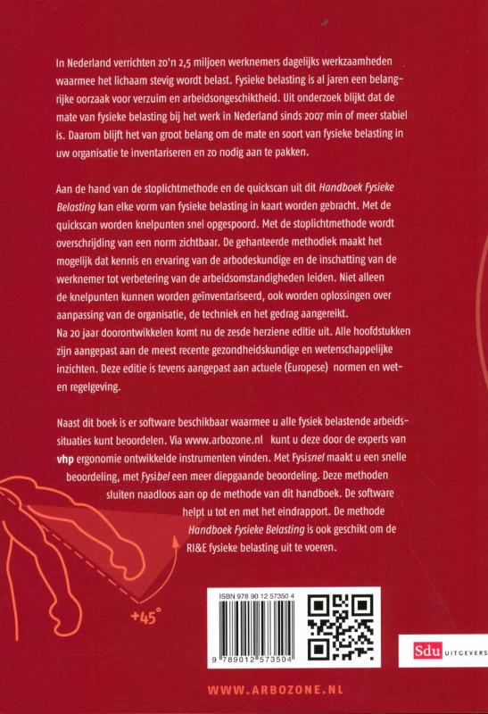 Achterkant van Handboek fysieke belasting
