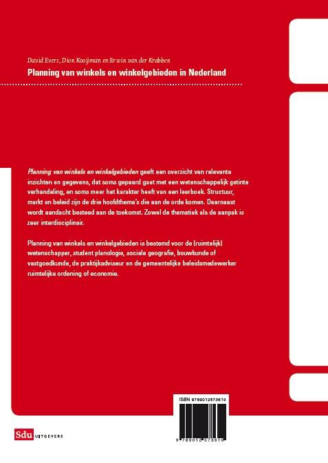 Achterkant van Planning van winkels en winkelgebieden in Nederland