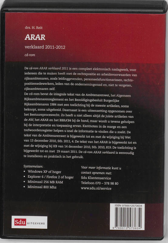 Achterkant van CD-ROM