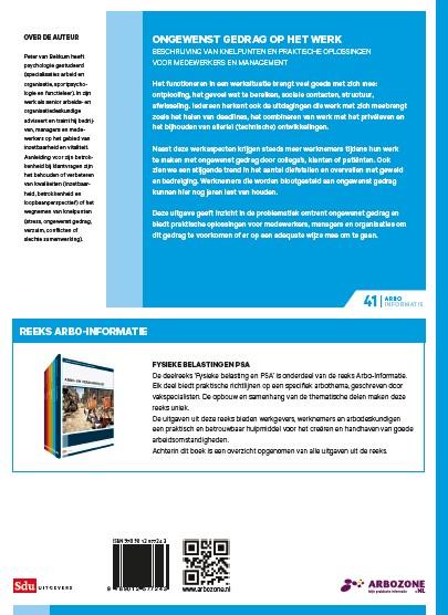 Achterkant van Ongewenst gedrag op het werk