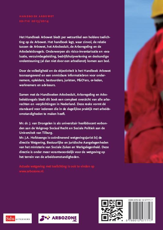 Achterkant van Handboek Arbowet 2013-2014