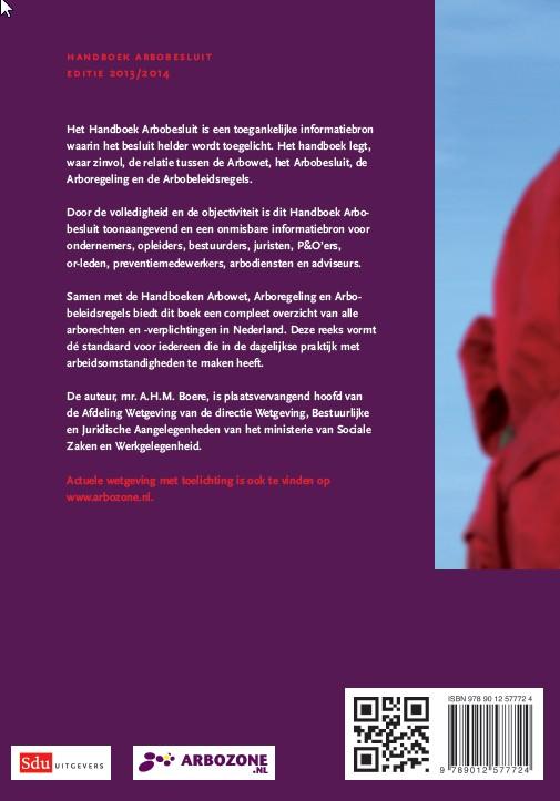 Achterkant van Handboek arbobesluit 2013-2014
