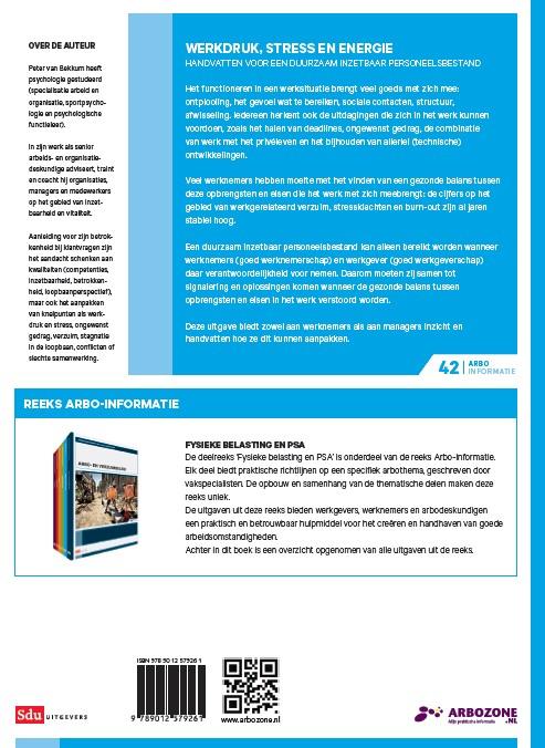 Achterkant van Werkdruk, stress en energie