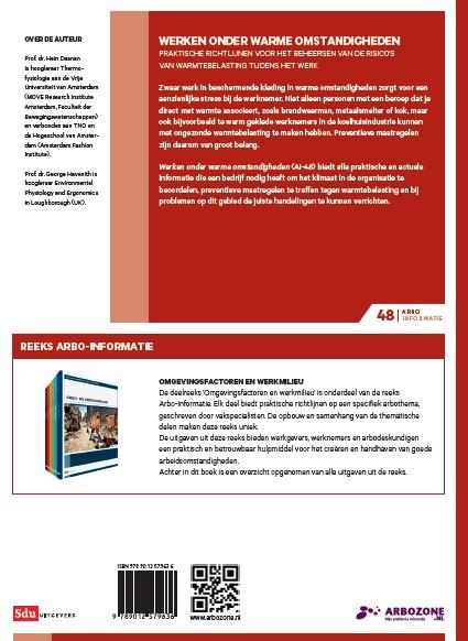 Achterkant van Werken onder warme omstandigheden