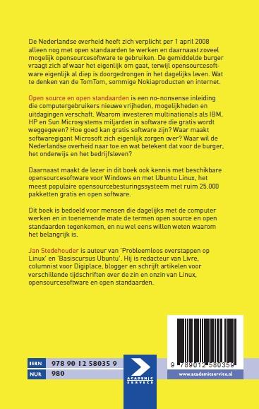 Achterkant van Open source en open standaarden