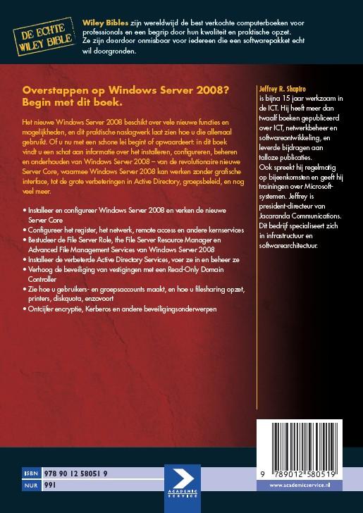 Achterkant van Windows Server 2008