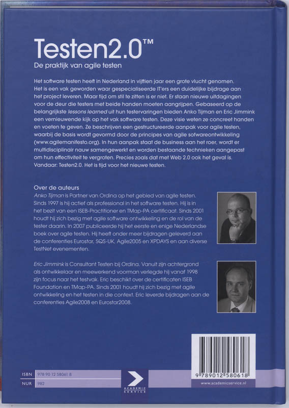 Achterkant van Testen 2.0 tm