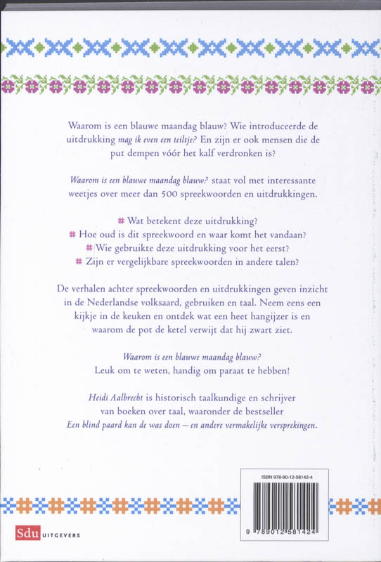 Achterkant van Waarom is een blauwe maandag blauw?