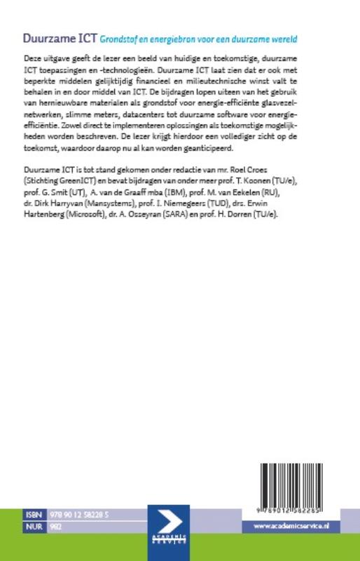 Achterkant van Duurzame ICT