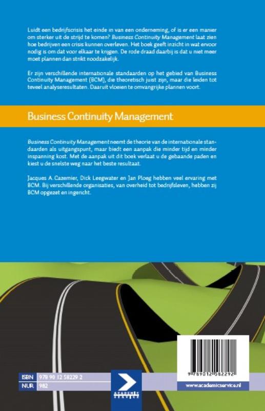 Achterkant van Business Continuity Management