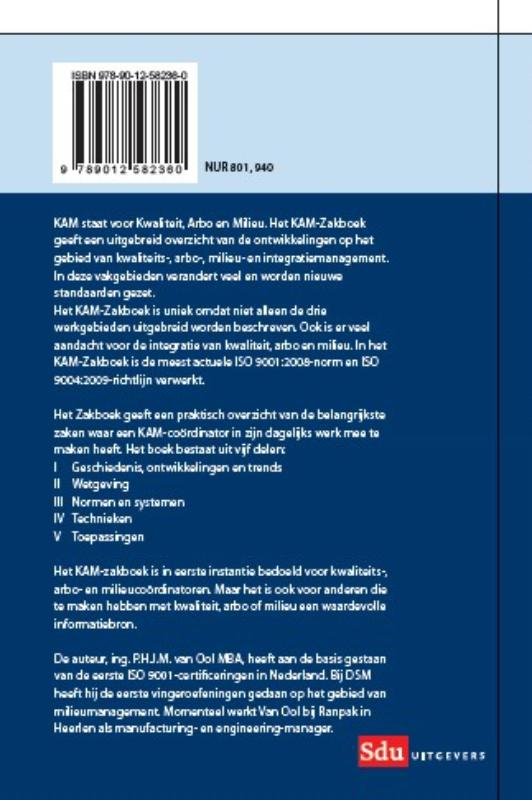 Achterkant van PT-KAM zakboek